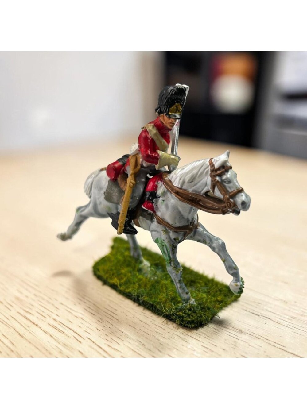 Painted British Scots Grey Trooper Miniature Napoleonic Wars Collectible